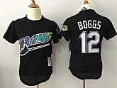 Tampa Bay Rays #12 Boggs Throwback Black Jerseys,baseball caps,new era cap wholesale,wholesale hats
