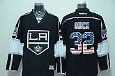 Los Angeles Kings #32 Jonathan Quick USA Flag Fashion Black Jerseys,baseball caps,new era cap wholesale,wholesale hats