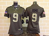 Womens Limited Nike Dallas Cowboys #9 Romo Salute To Service Green Jerseys,baseball caps,new era cap wholesale,wholesale hats