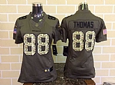 Womens Limited Nike Denver Broncos #88 Thomas Salute To Service Green Jerseys,baseball caps,new era cap wholesale,wholesale hats
