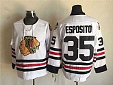 Chicago Blackhawks #35 Esposito White Throwback CCM New Jerseys,baseball caps,new era cap wholesale,wholesale hats