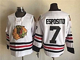Chicago Blackhawks #7 Esposito White Throwback CCM New Jerseys,baseball caps,new era cap wholesale,wholesale hats