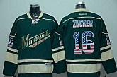 Minnesota Wilds #16 Jason Zucker USA Flag Fashion Green Jerseys,baseball caps,new era cap wholesale,wholesale hats