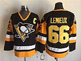 Pittsburgh Penguins #66 Mario Lemieux CCM Throwback Black-Yellow Jerseys,baseball caps,new era cap wholesale,wholesale hats