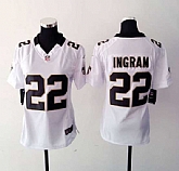 Womens Nike New Orleans Saints #22 Ingram White Game Jerseys,baseball caps,new era cap wholesale,wholesale hats