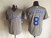 Majestic Kansas City Royals #8 Mike Moustakas Gray Stitched Jerseys,baseball caps,new era cap wholesale,wholesale hats