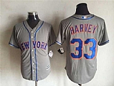 Majestic New York Mets #33 Matt Harvey Gray MLB Stitched Jerseys,baseball caps,new era cap wholesale,wholesale hats