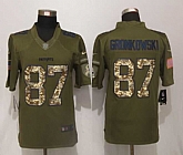 Nike Limited New England Patriots #87 Gronkowski Green Salute To Service Jerseys,baseball caps,new era cap wholesale,wholesale hats