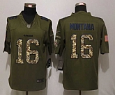 Nike Limited San Francisco 49ers #16 Montana Green Salute To Service Jerseys,baseball caps,new era cap wholesale,wholesale hats