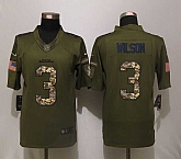 Nike Limited Seattle Seahawks #3 Wilson Green Salute To Service Jerseys,baseball caps,new era cap wholesale,wholesale hats