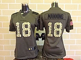 Womens Limited Nike Denver Broncos #18 Manning Salute To Service Green Jerseys,baseball caps,new era cap wholesale,wholesale hats