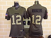 Womens Limited Nike Green Bay Packers #12 Rodgers Salute To Service Green Jerseys,baseball caps,new era cap wholesale,wholesale hats