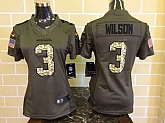 Womens Limited Nike Seattle Seahawks #3 Russell Wilson Salute To Service Green Jerseys,baseball caps,new era cap wholesale,wholesale hats