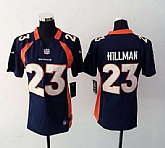 Womens Nike Denver Broncos #23 Hillman Navy Blue Game Jerseys,baseball caps,new era cap wholesale,wholesale hats