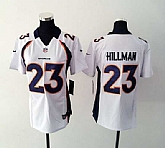 Womens Nike Denver Broncos #23 Hillman White Game Jerseys,baseball caps,new era cap wholesale,wholesale hats