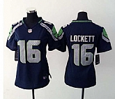 Womens Nike Seattle Seahawks #16 Lockett Navy Blue Game Jerseys,baseball caps,new era cap wholesale,wholesale hats