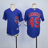 Youth Chicago Cubs #49 Jake Arrieta 2015 Blue Majestic Stitched Jerseys,baseball caps,new era cap wholesale,wholesale hats