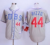 Chicago Cubs #44 Anthony Rizzo Gray Alternate Road Cool Base Stitched MLB Jerseys,baseball caps,new era cap wholesale,wholesale hats