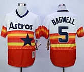 Houston Astros #5 Jeff Bagwell Mitchell And Ness 1980 White Orange Throwback Stitched MLB Jerseys,baseball caps,new era cap wholesale,wholesale hats