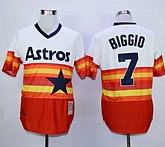 Houston Astros #7 Craig Biggio Mitchell And Ness 1980 White Orange Throwback Stitched MLB Jerseys,baseball caps,new era cap wholesale,wholesale hats