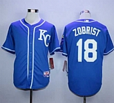 Kansas City Royals #18 Ben Zobrist Blue Cool Base Stitched MLB Jerseys,baseball caps,new era cap wholesale,wholesale hats