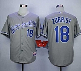 Kansas City Royals #18 Ben Zobrist Gray Cool Base Stitched MLB Jerseys,baseball caps,new era cap wholesale,wholesale hats