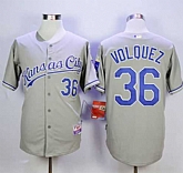 Kansas City Royals #36 Edinson Volquez Gray Cool Base Road Stitched MLB Jerseys,baseball caps,new era cap wholesale,wholesale hats