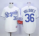 Kansas City Royals #36 Edinson Volquez White Cool Base Stitched MLB Jerseys,baseball caps,new era cap wholesale,wholesale hats