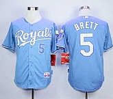 Kansas City Royals #5 George Brett Light Blue Alternate Cool Base Stitched MLB Jerseys,baseball caps,new era cap wholesale,wholesale hats