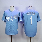 Majestic Kansas City Royals #1 Jarrod Dyson Light Blue MLB Stitched Jerseys,baseball caps,new era cap wholesale,wholesale hats