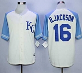 Majestic Kansas City Royals #16 Bo Jackson Cream Exclusive Vintage Stitched MLB Jerseys,baseball caps,new era cap wholesale,wholesale hats