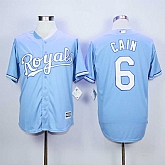 Majestic Kansas City Royals #6 Cain Light Blue MLB Stitched Jerseys,baseball caps,new era cap wholesale,wholesale hats