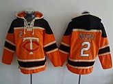 Minnesota Twins #2 Brian Dozier Orange Sawyer Hooded Sweatshirt MLB Hoodie,baseball caps,new era cap wholesale,wholesale hats