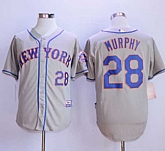 New York Mets #28 Daniel Murphy Gray Cool Base Stitched MLB Jerseys,baseball caps,new era cap wholesale,wholesale hats