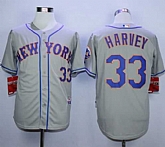 New York Mets #33 Matt Harvey Gray Road Cool Base Stitched MLB Jerseys,baseball caps,new era cap wholesale,wholesale hats
