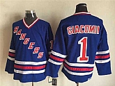 New York Rangers #1 Eddie Giacomin Blue CCM Throwback Jerseys,baseball caps,new era cap wholesale,wholesale hats