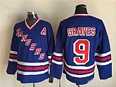New York Rangers #9 Adam Graves Blue CCM Throwback Jerseys,baseball caps,new era cap wholesale,wholesale hats