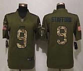 Nike Limited Detroit Lions #9 Stafford Salute To Service Green Jerseys,baseball caps,new era cap wholesale,wholesale hats