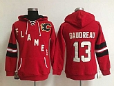 Womens Calgary Flames #13 Johnny Gaudreau Red Stitched Hoodie,baseball caps,new era cap wholesale,wholesale hats