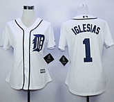 Womens Detroit Tigers #1 Jose Iglesias White Majestic Stitched Jerseyss,baseball caps,new era cap wholesale,wholesale hats