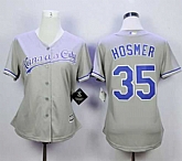 Womens Kansas City Royals #35 Eric Hosmer Gray Road Stitched MLB Jerseys,baseball caps,new era cap wholesale,wholesale hats