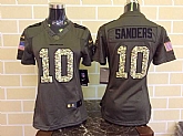 Womens Limited Nike Denver Broncos #10 Sanders Salute To Service Green Jerseys,baseball caps,new era cap wholesale,wholesale hats