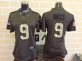 Womens Limited Nike New Orleans Saints #9 Brees Green Salute To Service Jerseys,baseball caps,new era cap wholesale,wholesale hats