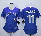 Womens Toronto Blue Jays #11 Kevin Pillar Blue Alternate Stitched MLB Jerseys,baseball caps,new era cap wholesale,wholesale hats