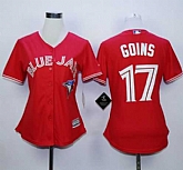 Womens Toronto Blue Jays #17 Ryan Goins Red Canada Day Stitched MLB Jerseys,baseball caps,new era cap wholesale,wholesale hats