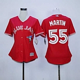 Womens Toronto Blue Jays #55 Russell Martin Red Canada Day Stitched MLB Jerseys,baseball caps,new era cap wholesale,wholesale hats