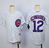 Youth Chicago Cubs #12 Kyle Schwarber White(Blue Strip) Cool Base Stitched MLB Jerseys,baseball caps,new era cap wholesale,wholesale hats