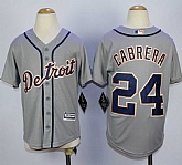 Youth Detroit Tigers #24 Miguel Cabrera Gray Cool Base Stitched MLB Jerseys,baseball caps,new era cap wholesale,wholesale hats