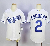 Youth Kansas City Royals #2 Alcides Escobar White Cool Base Stitched MLB Jerseys,baseball caps,new era cap wholesale,wholesale hats