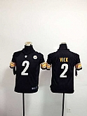 Youth Nike Pittsburgh Steelers #2 Vick Black Team Color Game Jerseys,baseball caps,new era cap wholesale,wholesale hats